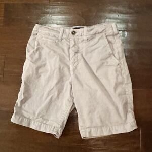 American Eagle Next Level Flex Classic Flat Front Chino Khaki Shorts Mens Sz 28
